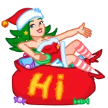 Santa Girl @TgEmodziBot telegram emojis 🤩