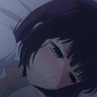 💔 chica anime, triste, sonrojada, cansada, anime, personaje telegram sticker