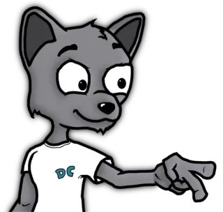 ✌ Cartoon, Tier, Figur, Finger, Geste telegram sticker