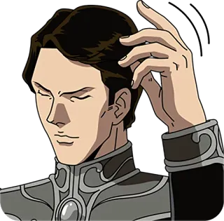 😌 Anime, Personaggio, Uomo, Illustrazione, Ritratto, Arte telegram sticker