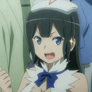 🍷 Hestia Is It Wrong to Try to Pick Up Girls in a Dungeon? Anime, Hestia, DanMachi, Dễ thương, Y tá, Nhân vật telegram sticker