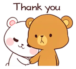 😘 Thank you obrigado, fofo, ursos, gratidão, amizade telegram sticker