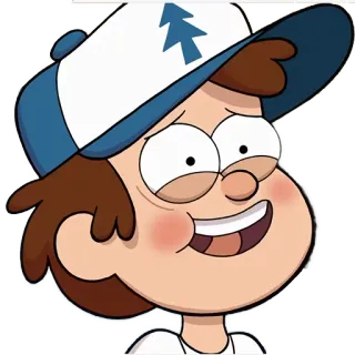 ☺️ Dipper Pines Gravity Falls cartoon, dipper pines, gravity falls, character, animation, hat telegram sticker