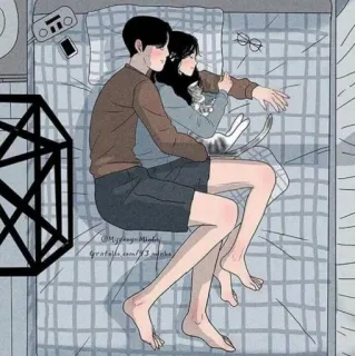💕 @mydeemyminha
grafolio.com/93minha pareja, amor, relación, cama, gato, ilustración telegram sticker