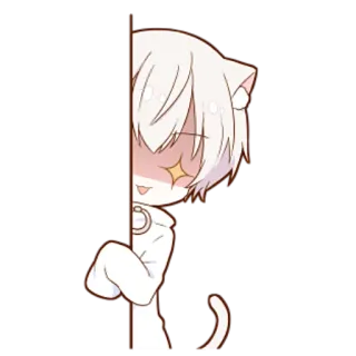 🙈 Katze, Anime, Kawaii, Manga, Süß, Sticker whatsapp sticker