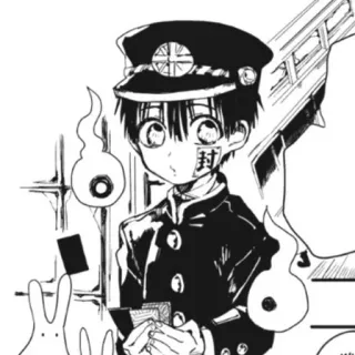 ⛓ Hanako-kun Toilet-bound Hanako-kun Anime, Mangá, Hanako-kun, Toilet-Bound Hanako-kun, Fantasma, Uniforme escolar whatsapp sticker