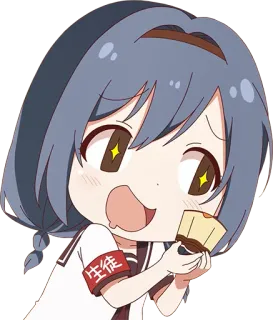 😍 生徒 Anime, Chica, Lindo, Estudiante, Comida telegram sticker