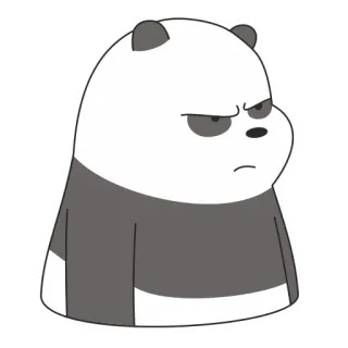 😠 Panda We Bare Bears Panda, We Bare Bears, Kartun, Marah, Beruang telegram sticker