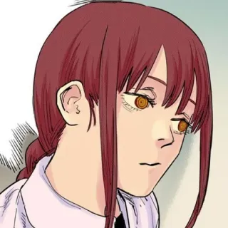 🍒 Makima Chainsaw Man Anime, Manga, Makima, Chainsaw Man, Charakter, Portrait telegram sticker