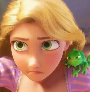 🌻 Rapunzel Tangled Disney, Kartun, Putri, Animasi, Film telegram sticker