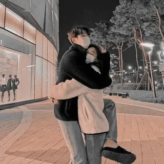 😊 câlin, couple, amour, affection, romance telegram sticker
