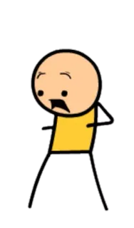 😟 การ์ตูน, มนุษย์ก้าง, Cyanide and Happiness, ภาพประกอบ, ตัวละคร, อารมณ์ telegram sticker