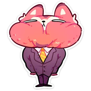 ☺️ animal, gato, empresário, desenho animado, adesivo, escritório whatsapp sticker