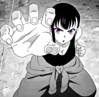🖤 Maki Oze Fire Force Anime, Fire Force, Maki Oze, Combattente, Ragazza Anime, Manga telegram sticker