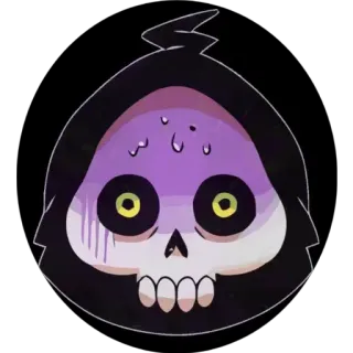😱 death, grim reaper, scary, halloween, ghost, skull, spooky telegram sticker
