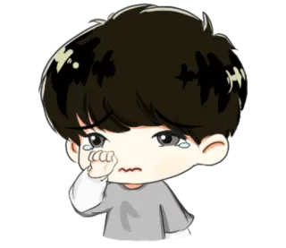 😢 哭, 伤心, 眼泪, 情感, 卡通, 动漫, 漫画 telegram sticker