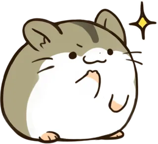 😏 hamster, animal, cute, cartoon, sparkle, pet telegram sticker