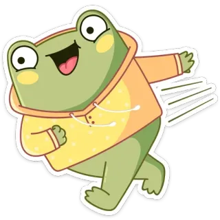 🏃‍♂️ katak, kartun, hewan, lucu, stiker, kawaii telegram sticker