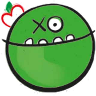 😝 monster, hijau, kartun, karakter, stiker telegram sticker