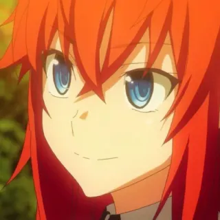 🩸 Rias Gremory High School DxD Anime, Cheveux roux, Femme, Fille anime whatsapp sticker