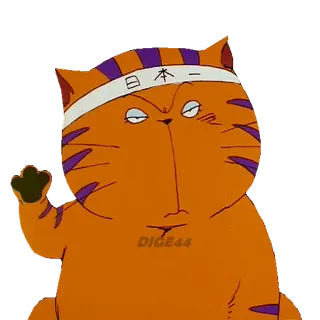 👋 日本一 猫, 日本, ヘッドバンド, 漫画, 虎, アニメ, 動物 telegram sticker