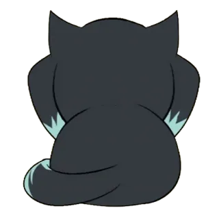 ❄️ 猫, 可爱, 动物, 卡通, 坐着 whatsapp sticker