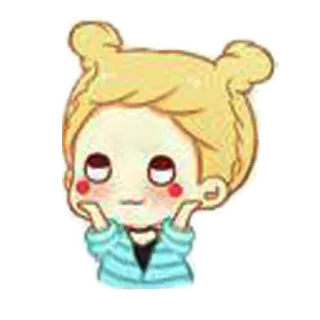 🙄 милый, аниме, мультфильм, очаровательный, румянец, портрет telegram sticker