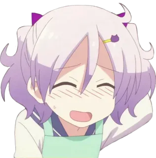 💜 Аниме, Девушка, Мультфильм, Милый, Иллюстрация, Кавай telegram sticker