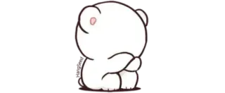 😔 orso, carino, animale, cartone animato, adesivo telegram sticker