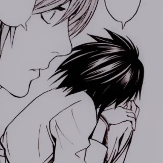 🔭 L Lawliet Death Note Anime, Manga, Death Note, L, Personaggio, Detective, Ryuk telegram sticker