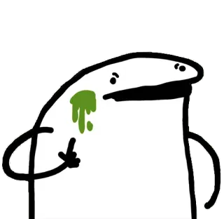 🤧 stick figure, middle finger, insult, offensive whatsapp sticker