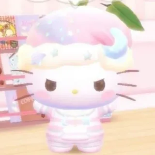 😠 Hello Kitty kawaii, słodki, sanrio, kot, pastelowy, postać telegram sticker