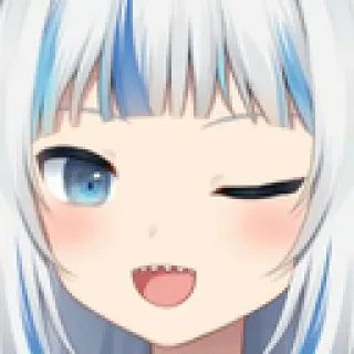 😉 Anime, Chica, Linda, Guiño, Personaje whatsapp sticker
