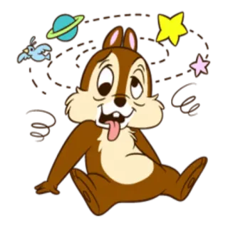 😵 cartoon, dizzy, chipmunk, funny, animated telegram sticker