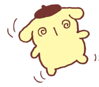 😶 Pompompurin Sanrio, dog, cartoon, cute, animal, pompom, purin telegram sticker