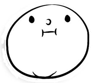 😐 Desenho animado, Personagem, Simples, Blob telegram sticker