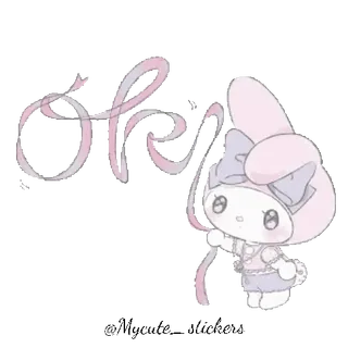 🐰 My Melody OK My Melody, Sanrio, lindo, kawaii, personaje, OK telegram sticker