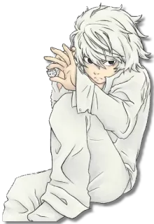 😾 Near Death Note Anime, Death Note, Near, Personagem, Mangá telegram sticker