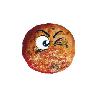 😉 almôndega, desenho animado, piscadela, comida, expressão, engraçado telegram sticker