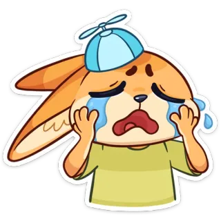 😭 грустный, плачущий, мультфильм, расстроенный, слезливый, персонаж, эмоции telegram sticker
