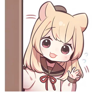 🫶 애니메이션 여자, 카와이, 귀여운, 만화, 팬아트, 치비, 곰, 애니메이션, 만화 telegram sticker