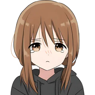 😭 Anime, Garota, Desenho animado, Triste, Fofo, Emocional telegram sticker