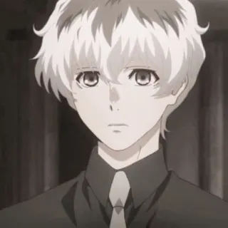 😕 Ken Kaneki Tokyo Ghoul Anime, Ghoul, Tokyo Ghoul, Kaneki Ken, Weißes Haar, Anime Charakter, Traurig whatsapp sticker