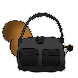 💼 Tasche, Handtasche, Umhängetasche, Accessoire, Mode, Illustration telegram sticker