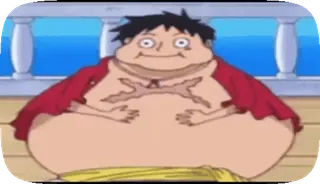 😋 Luffy One Piece Anime, One Piece, Luffy, Drôle, Chubby, Dessin animé telegram sticker