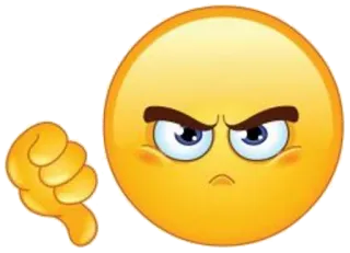 👎 Emoji, Daumen Runter, Dislike, Wütend telegram sticker