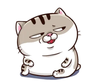 😏 고양이, 귀여운, 동물, 애완동물, 웃긴, 만화 telegram sticker