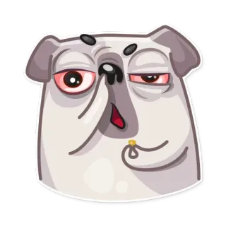 Water Pug telegram stickers