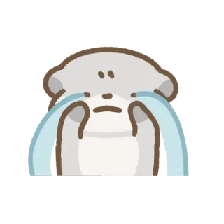 😭 pleurer, triste, larmes, dessin animé, émotionnel, mignon whatsapp sticker
