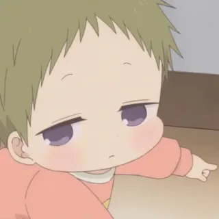 🥯 アニメ, 赤ちゃん, かわいい, 男の子, 乳児, 指差し whatsapp sticker